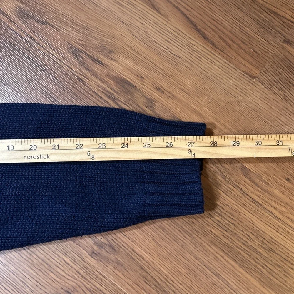Polo Ralph Lauren Cotton Knit 1/4 Zip Navy Blue Sweater Men's Size 2XLT‎